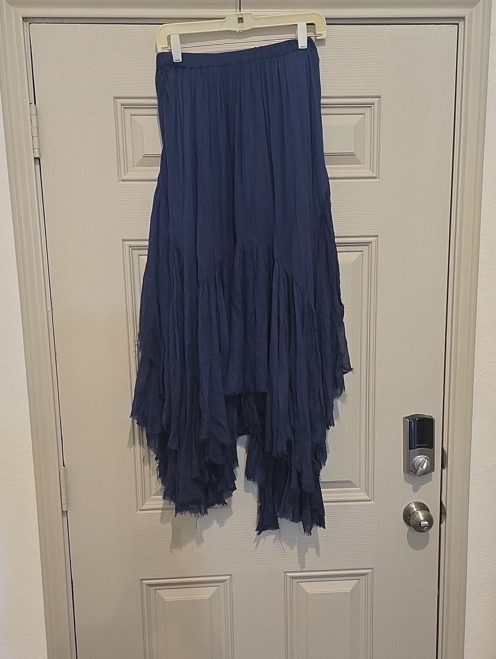 Women's Navy Free People Asymmetrical Ruffle Skirt - Picture 2 of 3